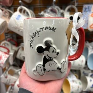 Rae Dunn x Mickey Mouse Ceramic Mug - Red and White